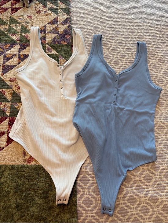 Abercrombie & Fitch Tops - TWO Abercrombie & Fitch Ribbed Snap Front Bodysuits